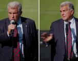 La ocurrencia de Laporta nada más agarró el micro en la reapertura del Camp Nou: carne de meme