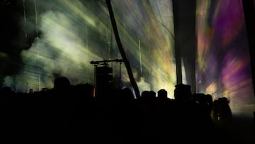 Un momento nocturno de la edición del Rizomes de 2024.