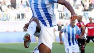 <b>IMPERIAL. </b>Baptista celebró así de eufórico su segundo gol al Mallorca, el tercero del Málaga.