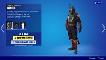 Un vistazo de cerca al skin Boba Fett