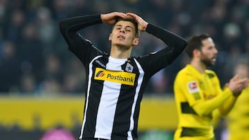 Thorgan Hazard, con el Borussia M&ouml;nchengoadbach.