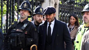 The former England player waited for more than 12 hours to pay his respects at the coffin of the Queen in Westminster Hall