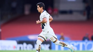 Jose Juan Macias of Pumas during the 7th round match between Pumas UNAM and Atlas as part of the Liga BBVA MX, Torneo Apertura 2025 at Olimpico Universitario Stadium, on August 31, 2025 in Mexico City, Mexico.