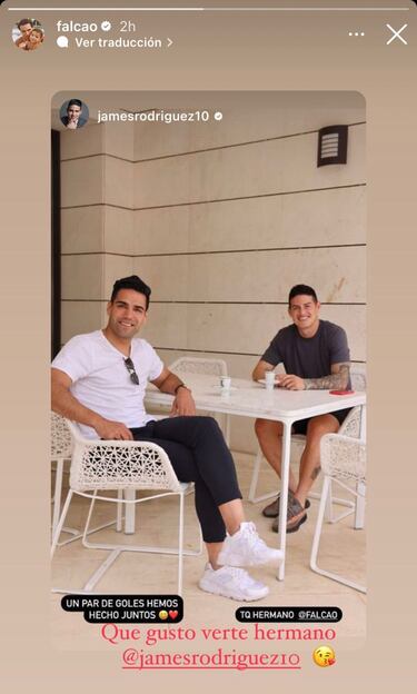 James Rodríguez y Falcao García se reúnen en Madrid