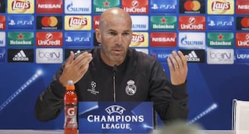 Zidane at his pre-match press conference in Madrid this morning