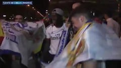 Real Madrid fans celebrating victory over Manchester City