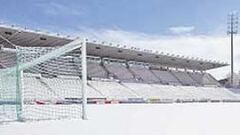 La nieve hace peligrar el choque Albacete-Sporting