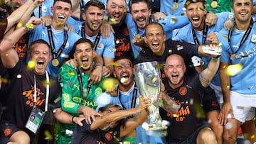 Manchester City won the UEFA Super Cup in the penalty shoot out after the sides drew 1-1 after 90 minutes, with En Nesyri and Palmer getting the goals.