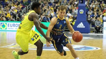 Pangos, en un Alba Berlín-Gran Canaria de la pasada Eurocopa.