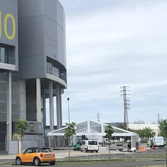 El párking del Buesa Arena, sólo disponible durante la Final Four para vehículos autorizados