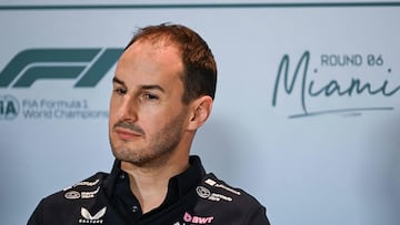 Oliver Oakes, exjefe de Alpine, durante el GP de Miami de Fórmula 1.