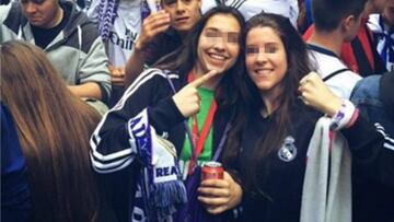 Una portera del Atleti celebra la Undécima en el Bernabéu