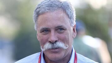 Chase Carey, Chairman of Formula One Group walking in the Paddock after qualifying for the United States Formula One Grand Prix at Circuit of The Americas in Austin.