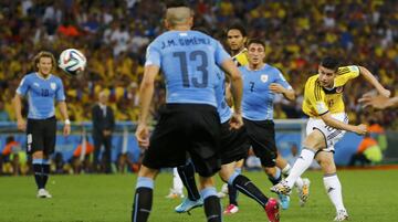 El 28 de junio de 2014 James Rodríguez marcó el mejor gol en el Mundial de Brasil. Uruguay lo sufrió y Colombia celebró.