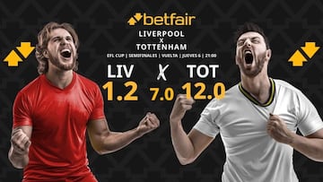 Liverpool vs. Tottenham Hotspur: horario, dónde ver, pronósticos y cuadro