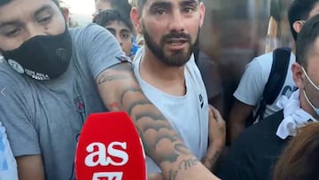 Argentina vivi&oacute; un espectacular recibimiento en San Juan y As estuvo presente para presentar a este aut&eacute;ntico fan&aacute;tico de Messi con tatuaje incluido.