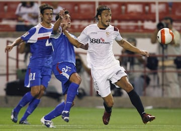 Antonio Puerta durante el partido ante el Getafe. Encuentro inaugural de la Liga en la temporada 2007-2008. 