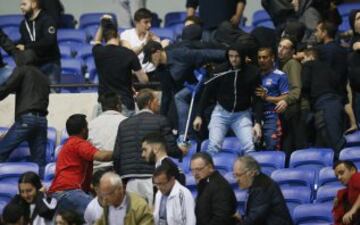 Los incidentes sucedieron antes del comenzar el partido.