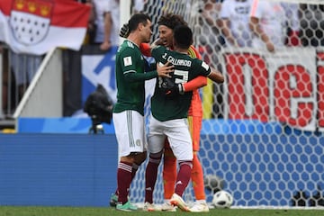 Los rostros de la celebración de México tras vencer a Alemania