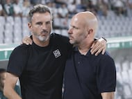 Iván Ania y José Alberto, del Córdoba y Racing.