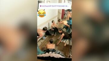 Triunfa en las redes: las bailarinas del Bolshoi viendo el España-Rusia