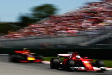 Sebastian Vettel en la calificación del GP de Canadá.