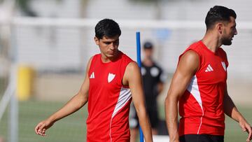 Juanlu, en un entrenamiento.