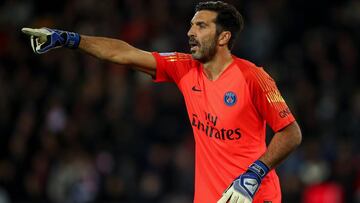 Buffon, en un partido con el París Saint Germain.