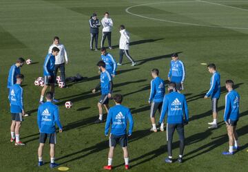 El grupo se ha entrenado con la mente puesta en el partido de Copa de Rey frente al Leganés. 