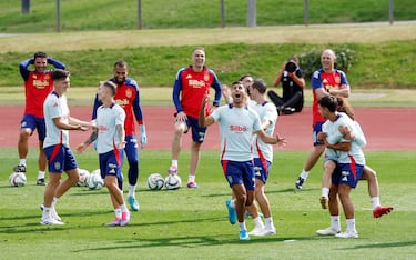 Buen ambiente durante el entrenamiento.