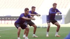El Atlético y Santi Arias entrenan en el Wanda antes del Alavés