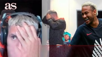 La reacci¨®n del Kun cuando Neymar le mata al Among US delante de millones de personas
