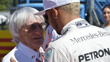 Ecclestone y Hamilton, en 2015. 