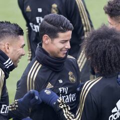 Sesión previa al Getafe con los 23 disponibles más Ramos