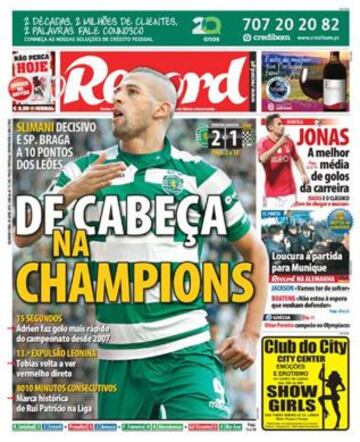 Portadas de la prensa deportiva