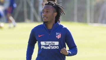 Gelson Martins en el entrenamiento. 