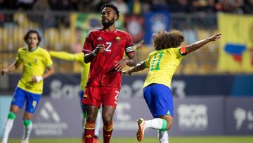 Brasil vs. Colombia por la fecha 2 del fútbol masculino de los Juegos Panamericanos Santiago 2023.