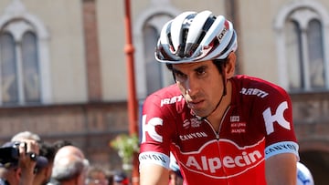 El ciclista español Alberto Losada, durante una etapa en el Giro de Italia 2017.