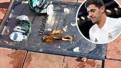 Atletico Madrid fans vandalize Courtois’ plaque at Metropolitano before Madrid Derby