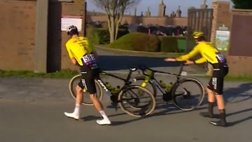 Van Aert, regreso desafortunado en la victoria de Jordi Meeus