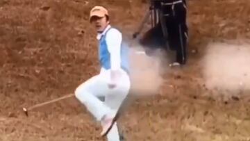 El surcoreano Choi celebra uno de sus golpes.