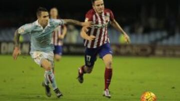 Saúl, contra el Celta.