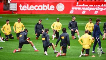 Reencuentro con el césped de El Molinón tres meses después