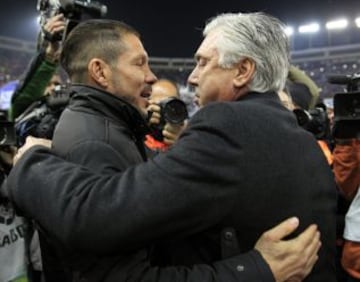 Diego Pablo Simeone y Carlo Ancelotti.