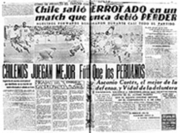 El primer partido entre los incaicos y la Roja fue en 1935, en el marco del Campeonato Sudamericano. Se jugó en Lima, con victoria para los del Rimac por 1-0, con gol de Alberto Montellanos