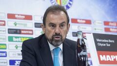 &Aacute;ngel Torres, en una comparecencia como presidente del Getafe.