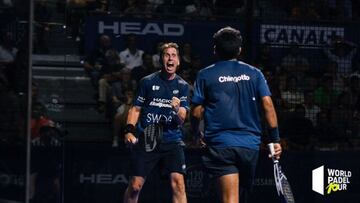 Paquito Navarro celebra un punto con Chingotto,