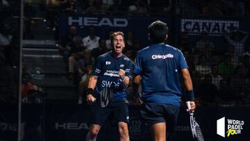 Paquito Navarro celebra un punto con Chingotto,