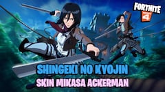 Mikasa Ackerman de Shingeki no Kyojin llegará a Fortnite como nueva skin