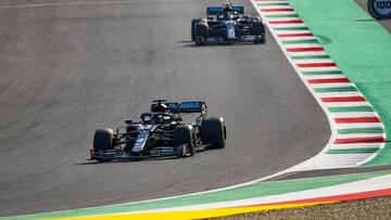 HAMILTON Lewis (gbr), Mercedes AMG F1 GP W11 Hybrid EQ Power+, BOTTAS Valtteri (fin), Mercedes AMG F1 GP W11 Hybrid EQ Power+, action during the Formula 1 Pirelli Gran Premio Della Toscana Ferrari 1000, 2020 Tuscan Grand Prix, from September 11 to 13, 202